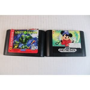 2 games: Fantasia + Vectorman (Sega Genesis) Cartridge Only Tested